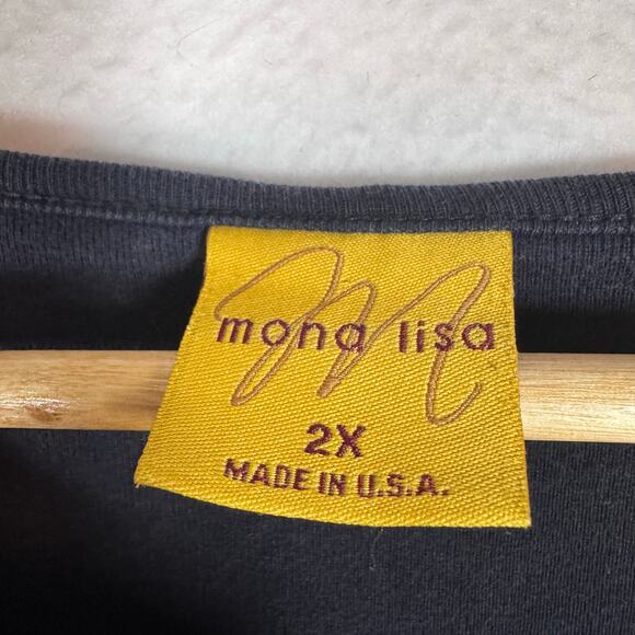 Vintage MONA LISA BRAND Chateau Blanc Chardonnay Shirt 3/4 Sleeve Plus Size 2X - Picture 6 of 6